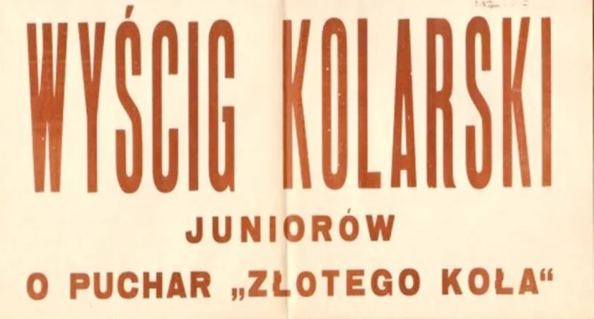 Plakat z 1975 r. promujący wyścig kolarski  fot. archiwum Urzędu Miejskiego w Żninie 