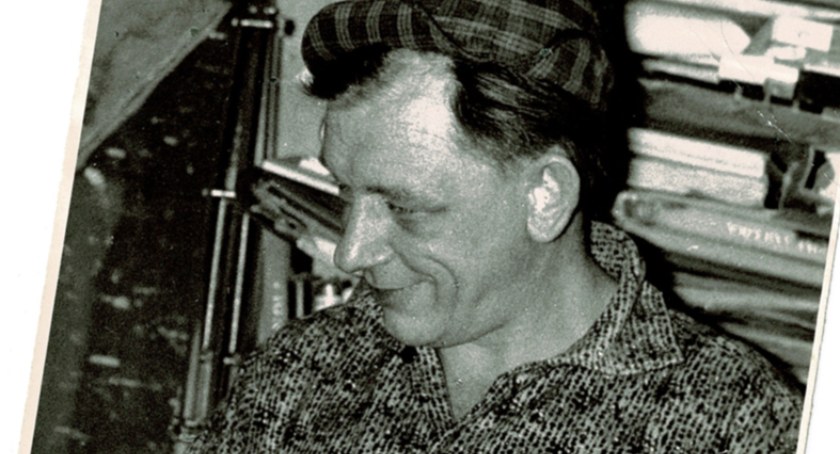 Tadeusz Małachowski w pracowni, lata 60-te, fot. Lechosław Balski, z archiwum Łukasza Małachowskiego