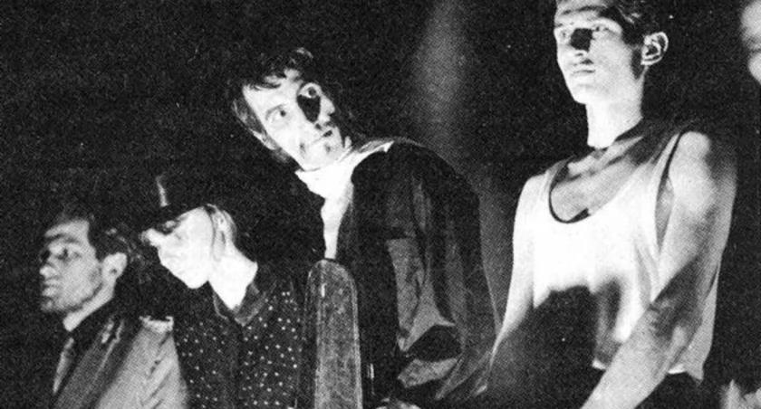 W świetle halogenów od lewej: Jacek Małachowski, Iza Myszkowska, Paweł Hałaburdzin, Mirosław Bieroński, fot. Dominik Księski