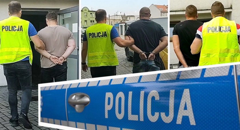 Zdjęcia zatrzymanych fot. KWP w Bydgoszczy