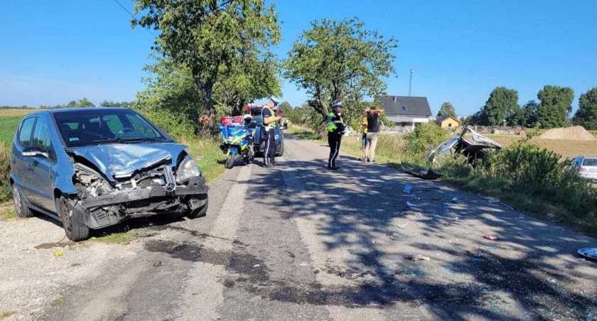  Śledczy na miejscu wypadku zabezpieczyli szereg śladów kryminalistycznych - przekazała kom. Wioleta Burzych, oficer prasowa KPP w Żninie fot. KPP w Żninie