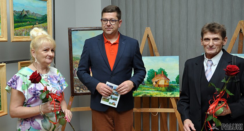 Krystyna i Mirosław Banachowie podczas otwarcia wystawy fot. Piotr Bembenek