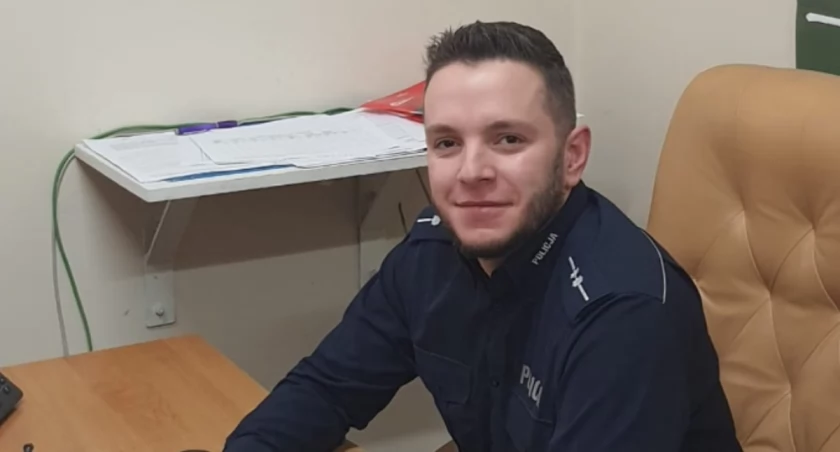 Asp. Michał Tylak, dzielnicowy z Łabiszyna fot. archiwum KPP Żnin