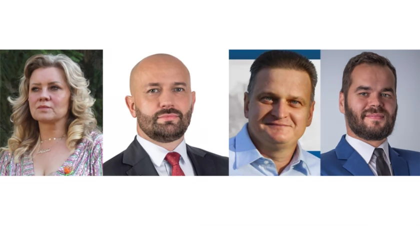 Od lewej: Dorota Czerwińska, Paweł Duda, Mirosław Pezacki i Mateusz Stachowiak fot. Justyna Kulpińska i z arch. prywatnych