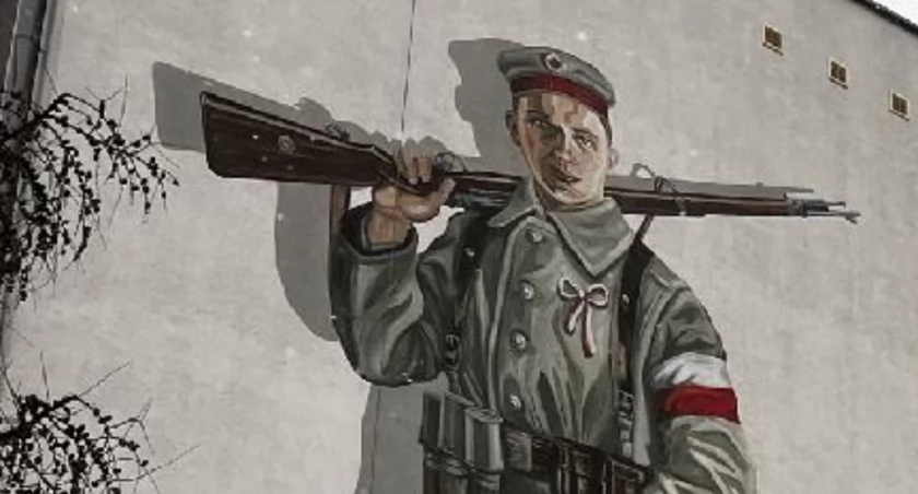 Fragment muralu na budynku szkoły, fot.  Kamil Rutkowski