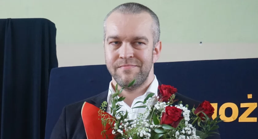 Kandydat na burmistrza Kcyni Wojciech Niemczyk fot. Justyna Kulpińska