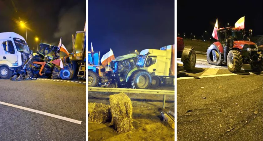 Jeden z uszkodzonych ciągników nadaje się tylko do kasacji fot. nadesłane