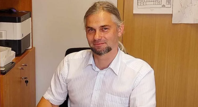 Bogumił Wesołowski jeszcze w gabinecie w szubińskim ratuszu fot. z archiwum Bogumiła Wesołowskiego