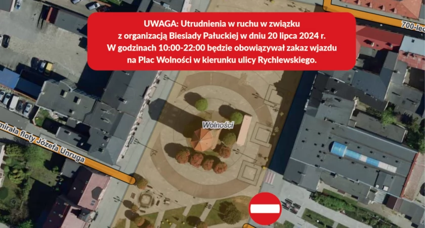 Przejazd wzdłuż pierzei rynku, w której mieści się m.in. apteka nie będzie możliwy fot. materiały Urzędu Miejskiego w Żninie