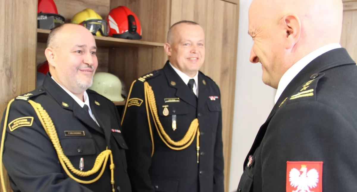 Pierwszy od lewej Piotr Bełcikowski fot. Komenda Wojewódzka PSP w Toruniu
