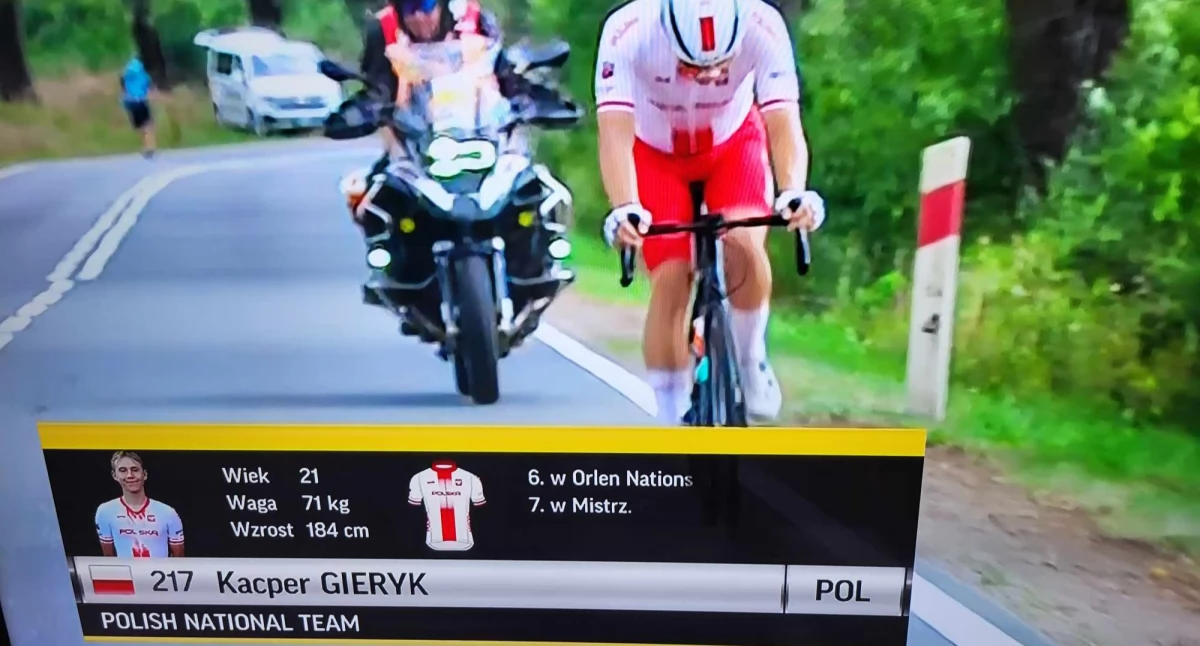 Samotna ucieczka Kacpra Gieryka na 100 km przed metą IV etapu wyścigu 
