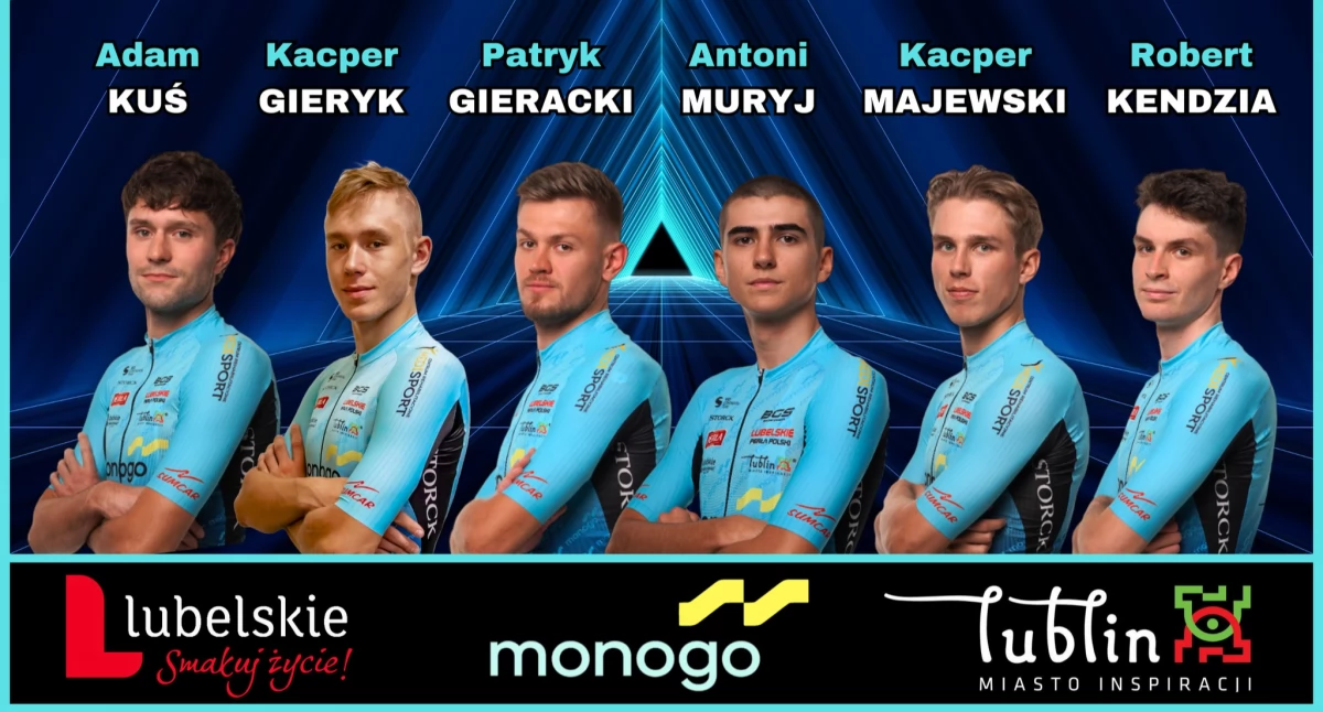 Kadra klubu z Lublina na Górskie Mistrzostwa Polski (źródło: fanpage Lubelskie Perła Polski Cycling Team) 