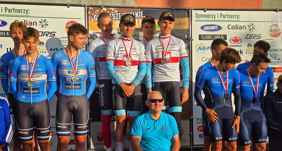 Złoty medal dla klubu Lubelskie Perła Polski Cycling Team w mistrzostwach Polski Godziesze Wielkie (zdjęcie źródło: Lubelskie Perła Polski Cycling Team)