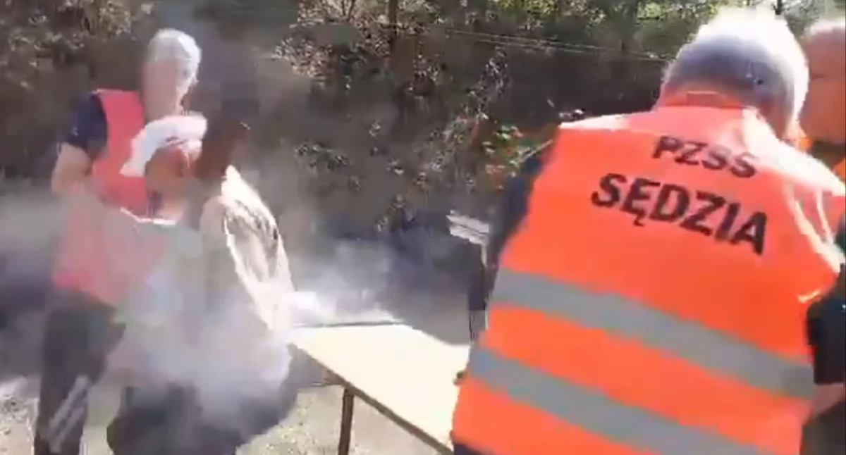 Kadr z filmu zamieszczonego na platformie X