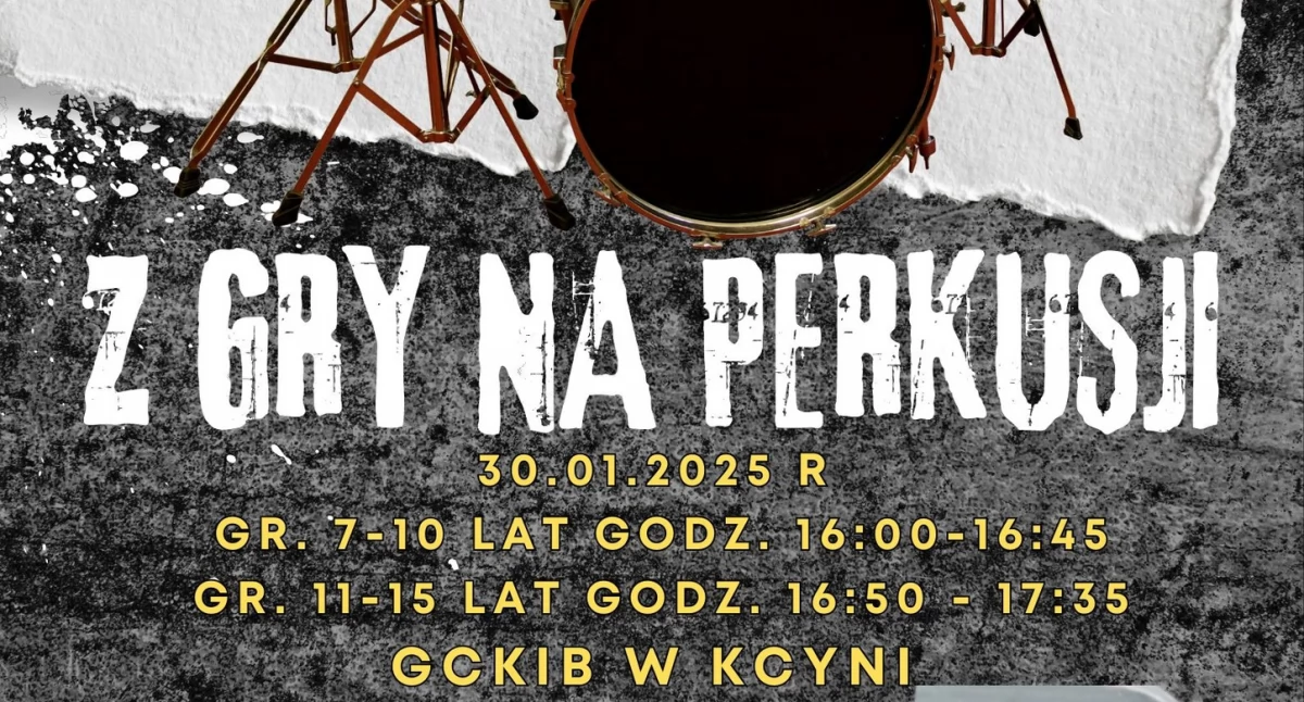 Ferie w Kcyni to m.in. nauka gry na perkusji 