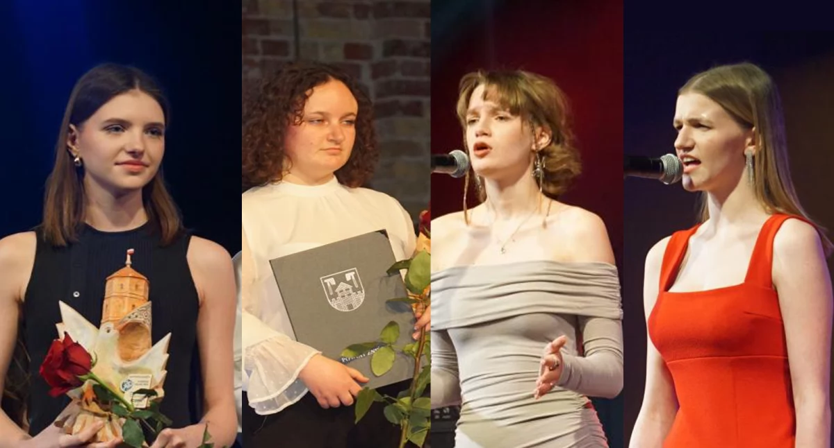 Od lewej: Platynową Basztę otrzymała Jagoda Rataj z Katowic, Złotą Basztę - Karolina Karpińska ze Świecia, Srebrną Basztę odebrała Zofia Nalewalska z Nowych Tłoków, Brązowa Baszta przypadła w udziale Aleksandrze Erdman ze Żnina, fot. Karol Gapiński 