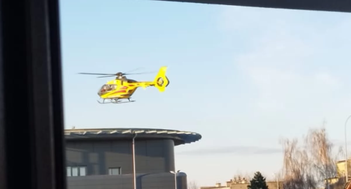 Helikopter odleciał o 17.10, fot nadesłane przez Czytelnika
