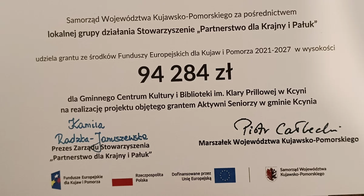 W pierwszym naborze wniosków grant pozyskało Centrum Kultury w Kcyni fot. Ewa Hałas
