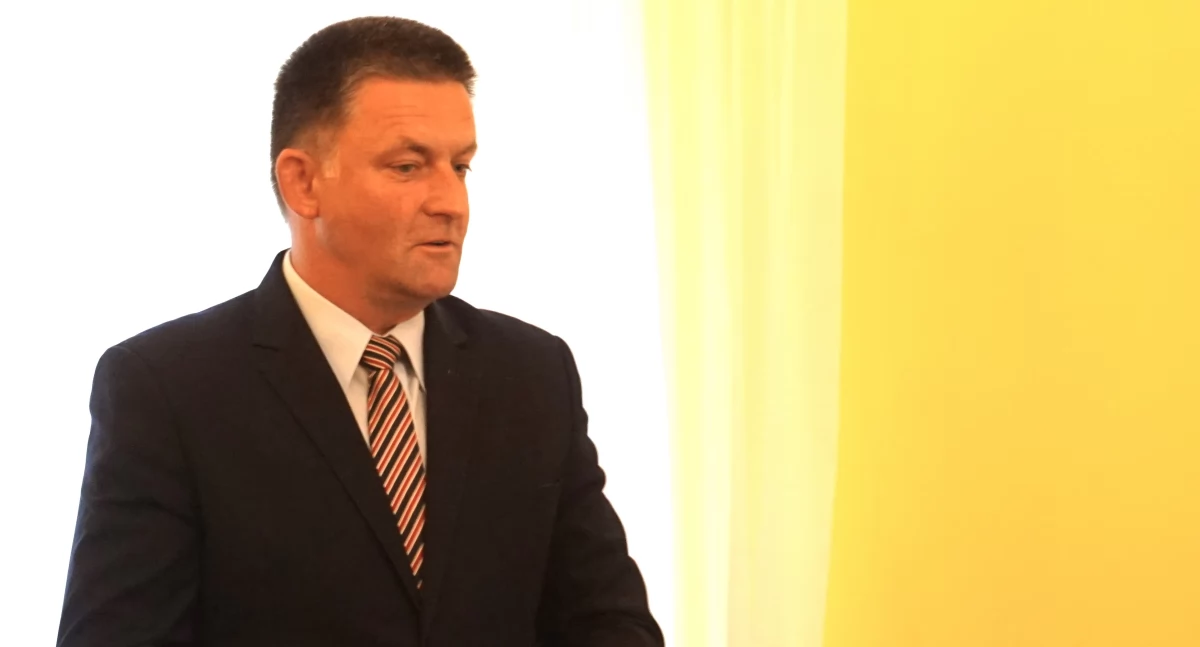 Wójt Rogowa Tomasz Michalczak zapowiada mocną reakcję na oskarżenia Dariusza Kaźmierczaka rzucone w jego stronę fot. Justyna Kulpińska