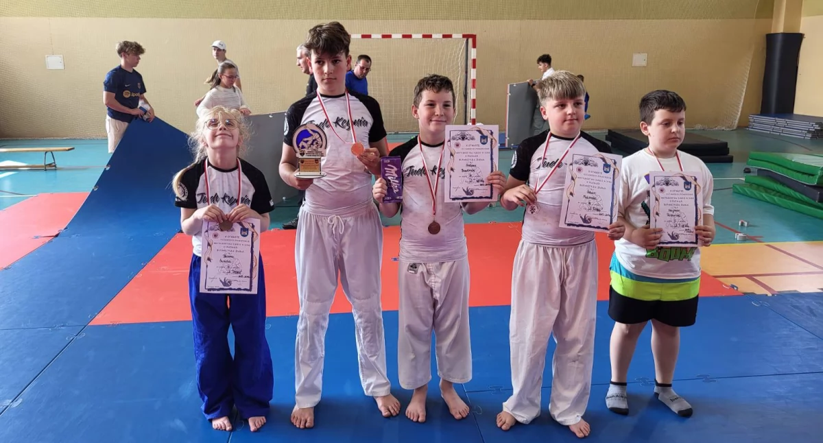 Medaliści Mistrzostw Dzieci w Judo o Puchar Burmistrza Żnina fot. powierzone Artur Frydrych