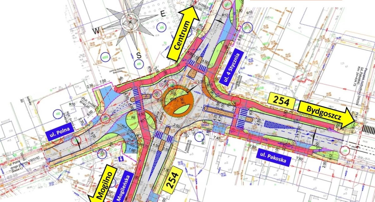Tak wygląda nowe rondo w Barcinie fot. ZDW Bydgoszcz