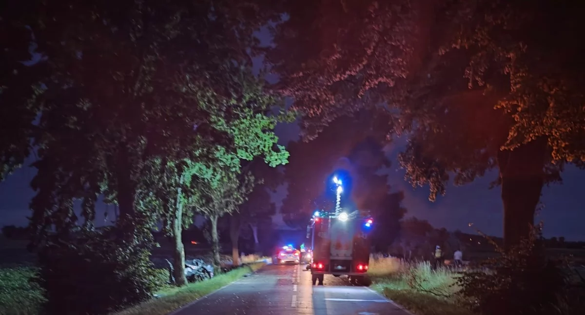 Kierowca stracił panowanie nad pojazdem fot. arch. OSP Chomętowo
