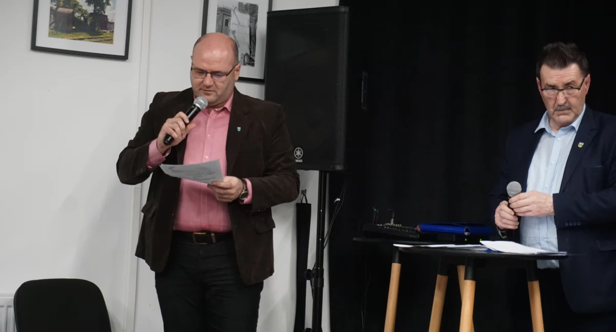 Burmistrz Janowca Wlkp. Leszek Grzeczka i starosta żniński Zbigniew Jaszczuk fot. Justyna Kulpińska