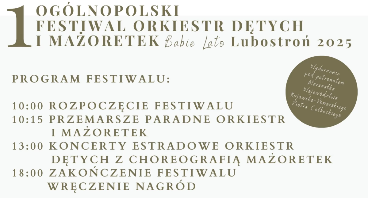 Festyny, pikniki, imprezy • , Orkiestry dęte mażoretki pojawią Lubostroniu Muzyka pokazy zręczności pałacowym parku - zdjęcie, fotografia