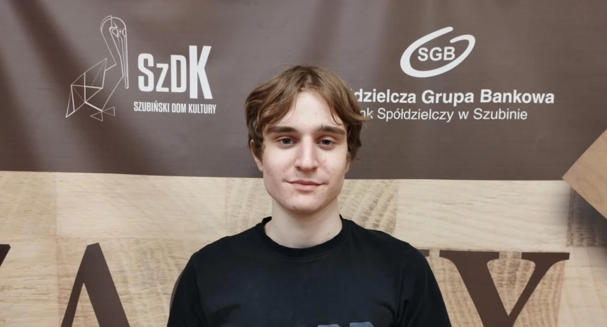 Kacper Kędziorski reprezentuje szubińską, Szachową Dwójkę w czwartoligowych rozgrywkach. fot. arch. UKS Szachowa Dwójka Szubin