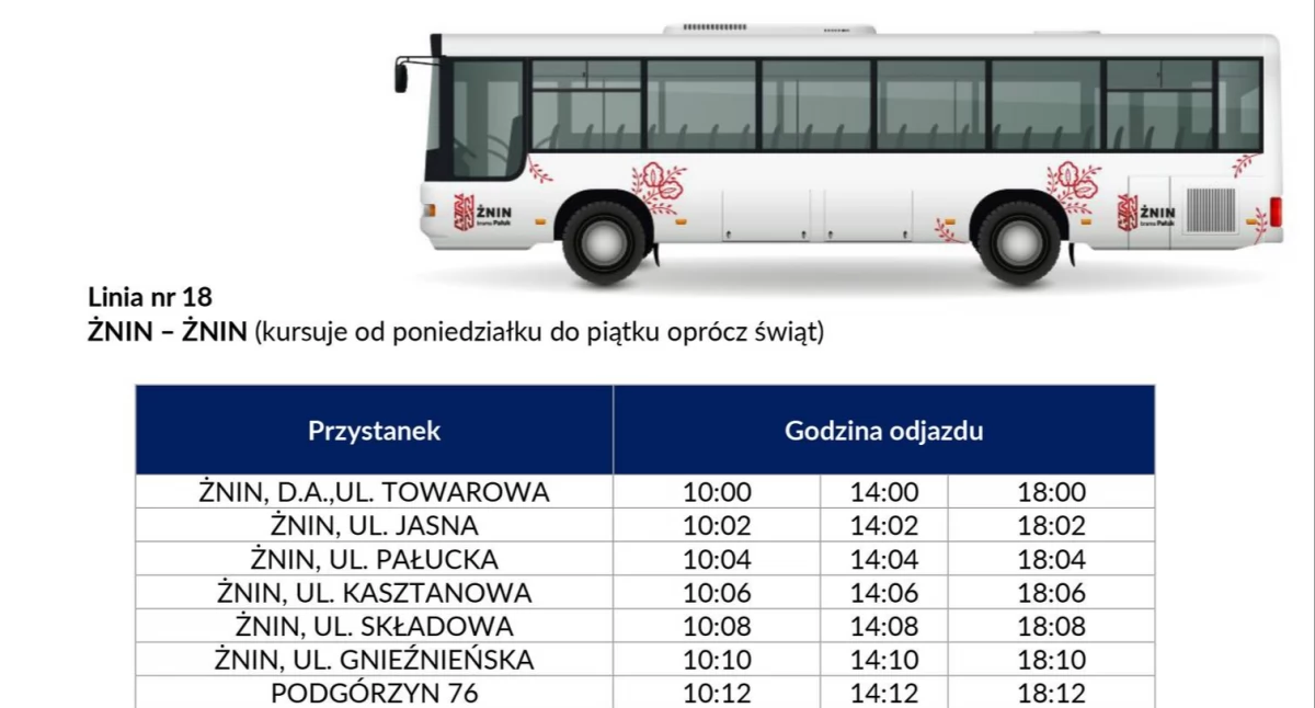Drogi, kolej, komunikacja • , Linia autobus miejski jeździ Żninie Korekty rozkładzie wciąż możliwe - zdjęcie, fotografia