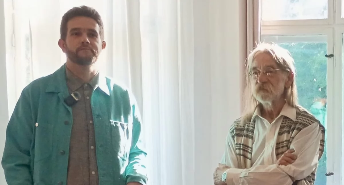 Piotr Koralewski i Zbigniew Borówka na otwarciu wystawy, fot. Piotr Wysocki