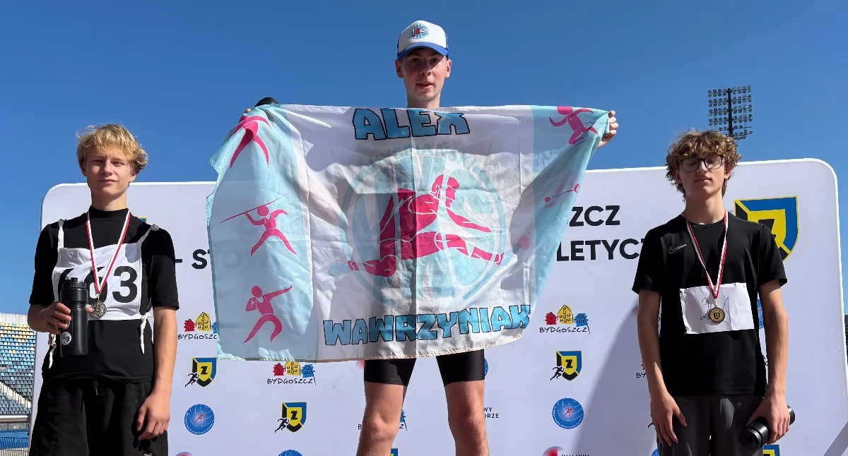 Lekkoatletyka • , medale Alexa Wawrzyniaka podczas Spartakiady Bydgoszczy - zdjęcie, fotografia
