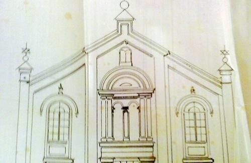 Rysunek synagogi z 1926 roku