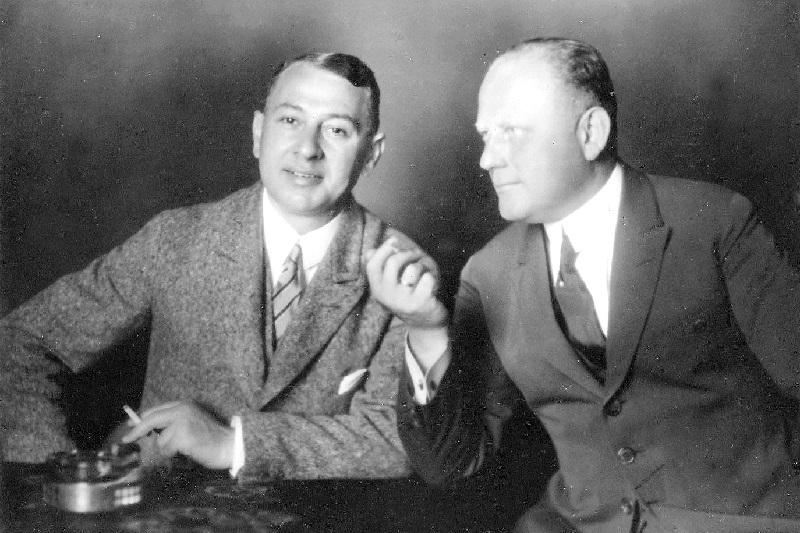 Duet twórców znakomitych sztuk - żninianin Franz Arnold (z lewej) i Ernst Bach fot. archiwum rodzinne Rosemary Bach-Holzer