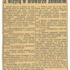 W pierwszej połowie lat 90-tych autor odbył kolejną dziennikarską wizytę w żnińskim...