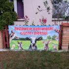 Baner informujący o braku zgody mieszkańców Pturka na przetwarzanie odpadów fot. Dorota...