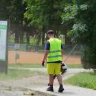 Trwa kosmetyka wejścia do parku fot. Karol Gapiński