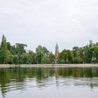 Widok na kościół św. Floriana z Jeziora Małego Żnińskiego fot. Dominik Księski