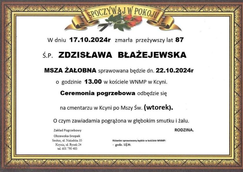 Zdzisława Błażejewska