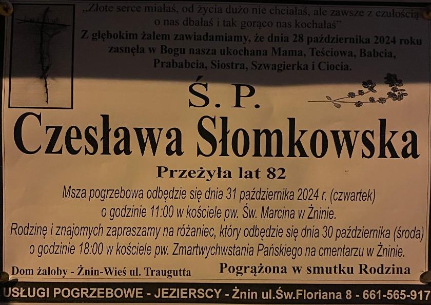 Czesława  Słomkowska 