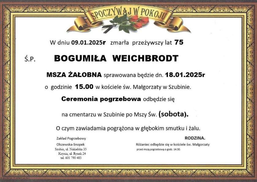 Bogumiła Weichbrodt