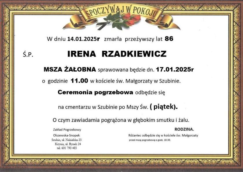 Irena Rzadkiewicz