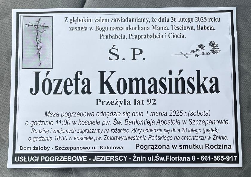 Józefa  Komasińska 