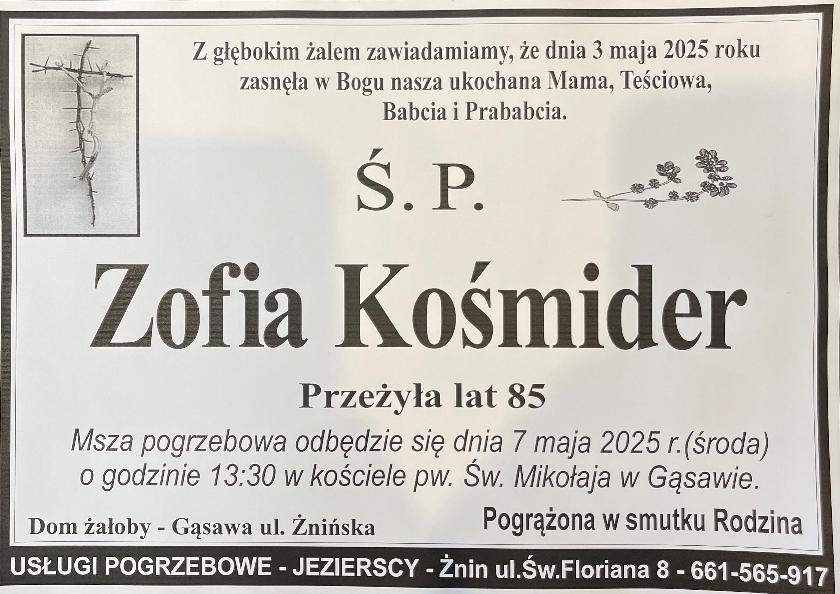 Zofia  Kośmider 