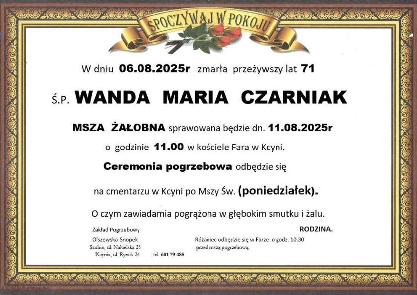 Wanda Maria Czarniak