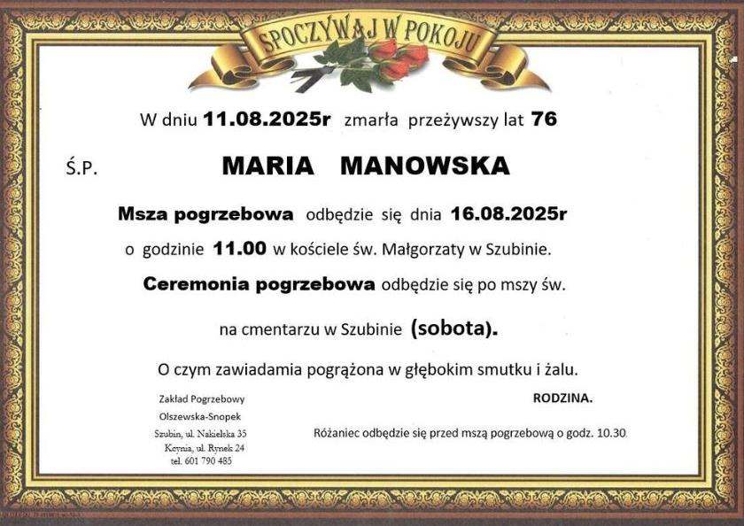 Maria  Manowska
