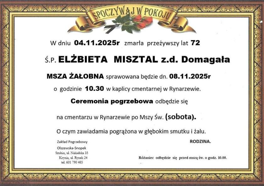 Elżbieta Misztal z.d. Domagała