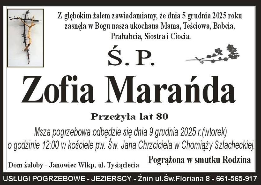 Zofia  Marańda 