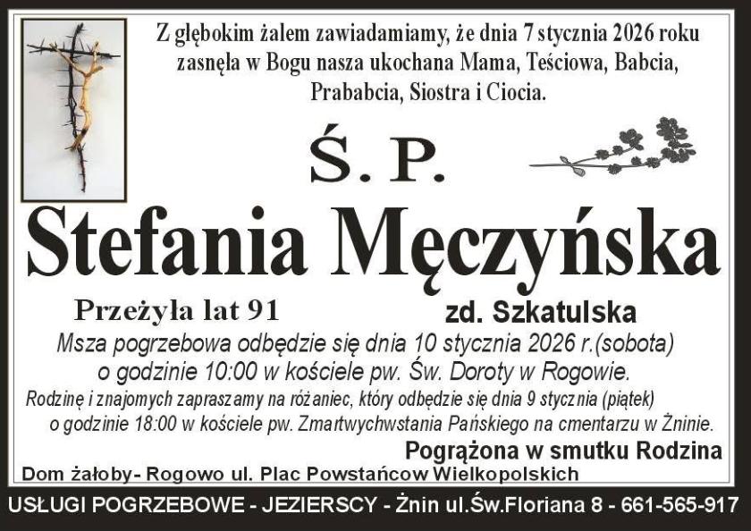Stefania  Męczyńska z domu Szkatulska 