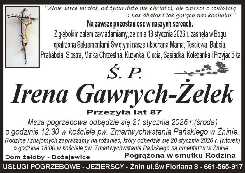 Irena  Gawrych-żelek